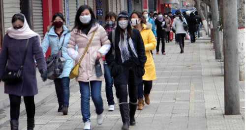 入冬第一场雪 实拍市民表情（组图）