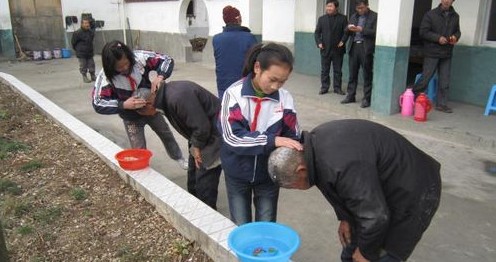 商南县赵川小学为敬老院献爱心