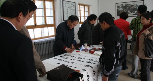 多名书法名家来商洛现场挥毫泼墨