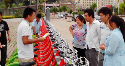 商洛市首个公共自行车绿道项目向市民开放