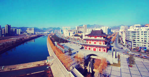 航拍商洛城 感受大发展