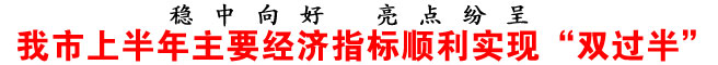 商洛市上半年主要经济指标顺利实现“双过半”