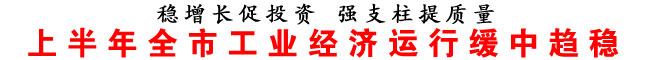 上半年全市工业经济运行缓中趋稳
