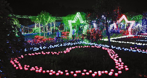 灯光璀璨阳城驿