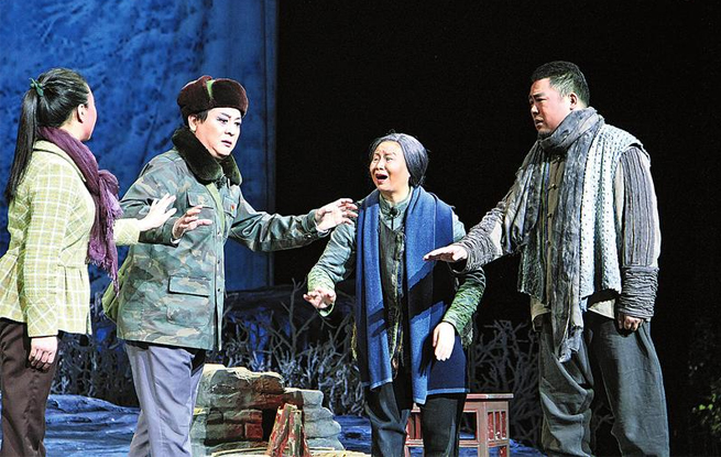 商洛花鼓现代剧《情怀》首演