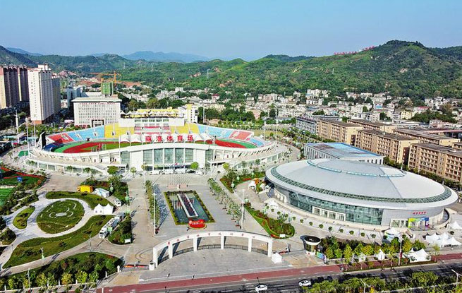 商洛城市标志建筑——体育运动中心