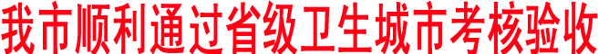我市顺利通过省级卫生城市考核验收