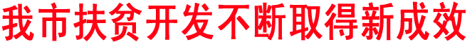 我市扶贫开发不断取得新成效