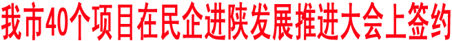 我市40个项目在民企进陕发展推进大会上签约