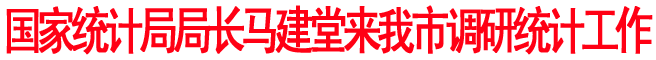 国家统计局局长马建堂来商洛调研统计工作