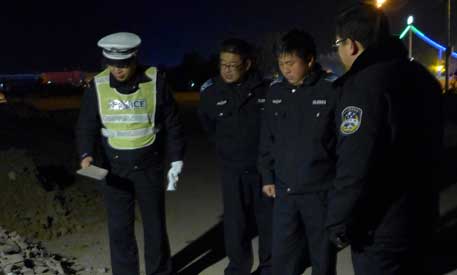 固体废物管理处、交警支队组织渣土车治理工作