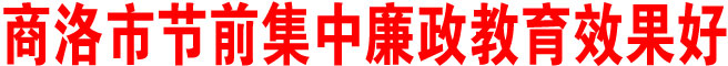 商洛市节前集中廉政教育效果好