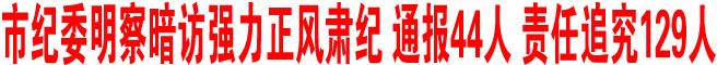 商洛市纪委明察暗访强力正风肃纪 通报44人 责任追究129人