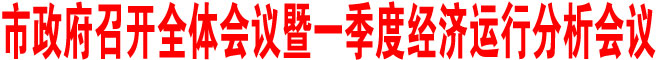 商洛市政府召开全体会议暨一季度经济运行分析会议