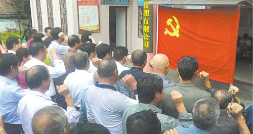 商洛日报党总支组织党员重温入党誓词