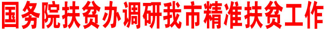 国务院扶贫办调研商洛市精准扶贫工作