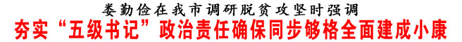 夯实“五级书记”政治责任确保同步够格全面建成小康