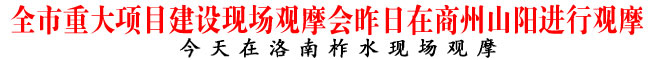 全市重大项目建设现场观摩会昨日在商州山阳进行观摩
