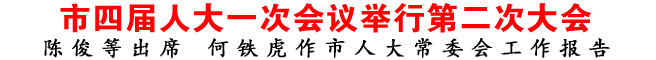 市四届人大一次会议举行第二次大会