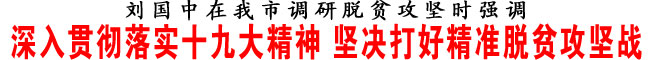 深入贯彻落实十九大精神 坚决打好精准脱贫攻坚战