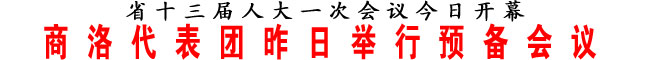 商洛代表团昨日举行预备会议