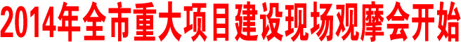 2014年全市重大项目建设现场观摩会开始