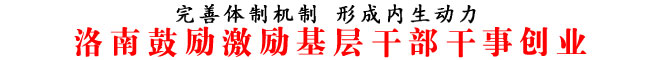 洛南鼓励激励基层干部干事创业