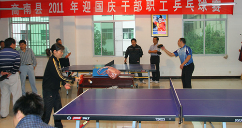 商南县举行迎国庆干部职工乒乓球赛