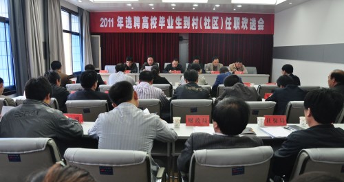 镇安召开大学生村官欢送会