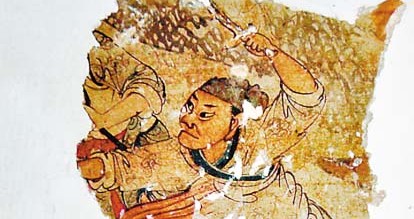 柞水二郎庙近日发现珍贵明代壁画