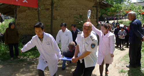 商州东窑村的防灾应急演练