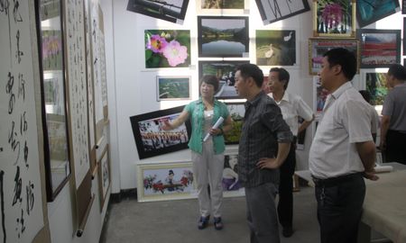 商南职工书画摄影艺术作品展在文化馆开展