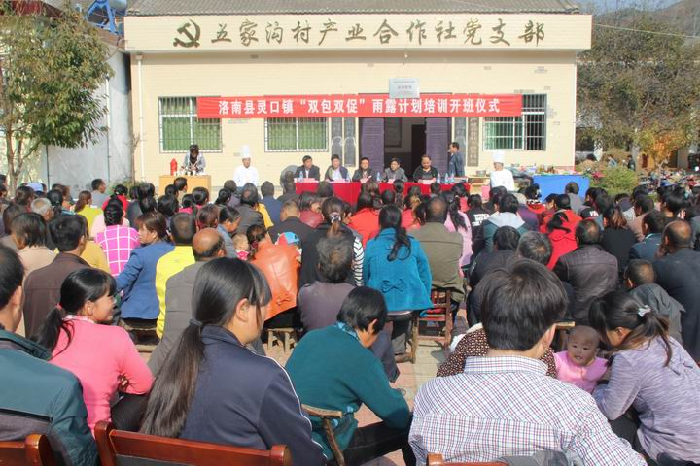 洛南县灵口镇举办"双包双促""雨露计划" 扶贫培训班